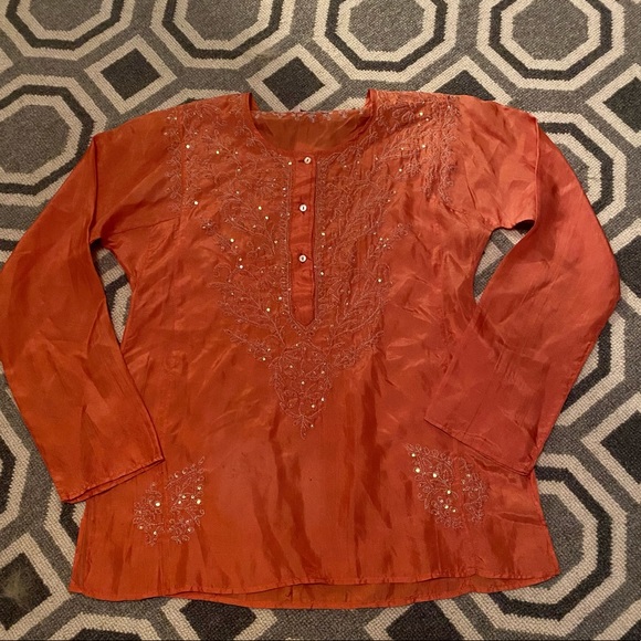 CALYPSO ST BARTHS 100% SILK TOP - Picture 2 of 9